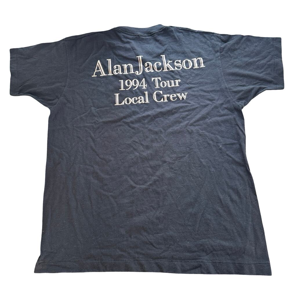 Rare Vintage 1994 Alan Jackson Local Crew Shirt Screen Stars Best Thrashed XL